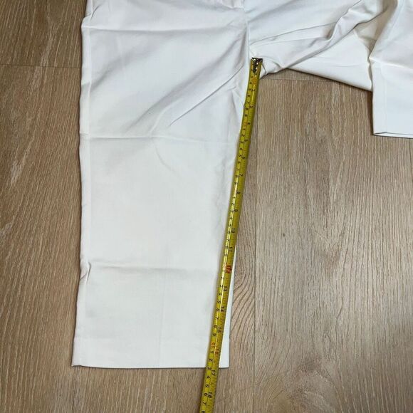Apt. 9 White Capri Cropped Trouser Pants, Back Slit Pockets, Women’s Petite 6P - Picture 7 of 12